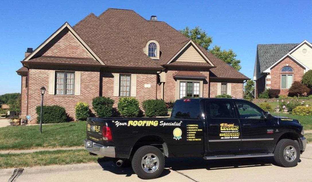 beautiful home with new roof after contractors replaced old one