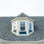 grey roof shingles on rooftop